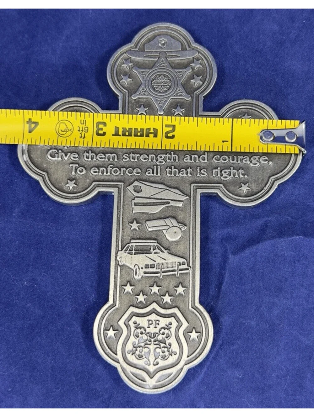 Decorative Police Officers Blessing Cross Wall Plaque